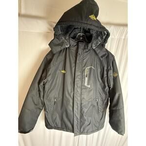 wantdo mens jacket waterproof Mountain Ski Jacket For Lining Detachable Hood 2XL